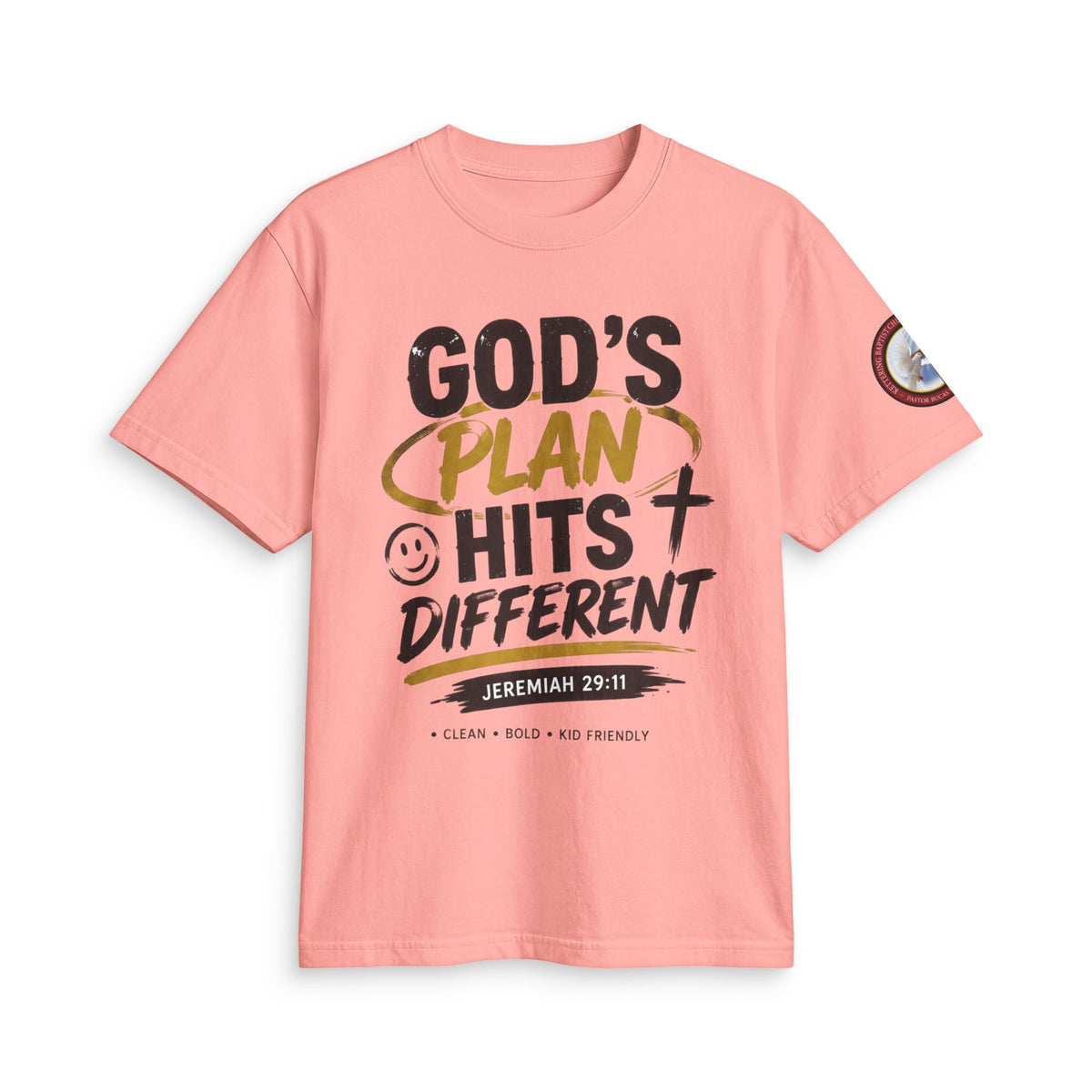 Adult T-shirt - God's Plan Hits Different — Christian Faith Tee (Jeremiah 29:11)