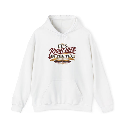"It's Right Here in the Text" Hoodie — Funny Texting Graphic Sweatshirt