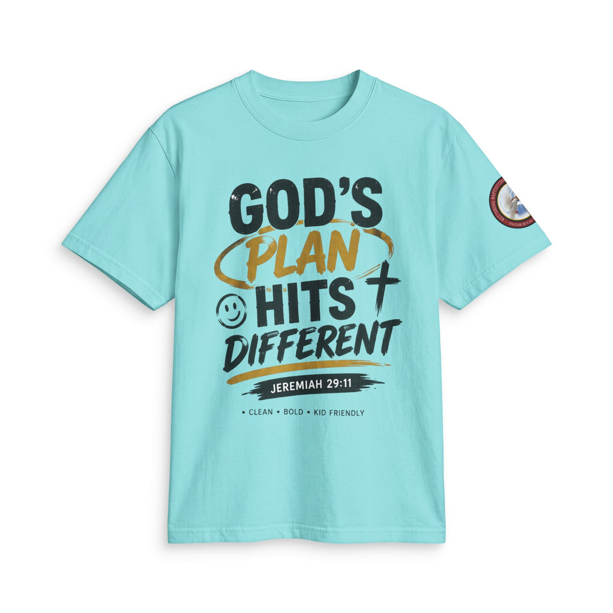 Adult T-shirt - God's Plan Hits Different — Christian Faith Tee (Jeremiah 29:11)