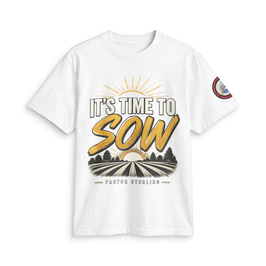 It's Time to Sow T-Shirt — "Plant in Faith, Harvest in Blessings" Christian Farming Tee