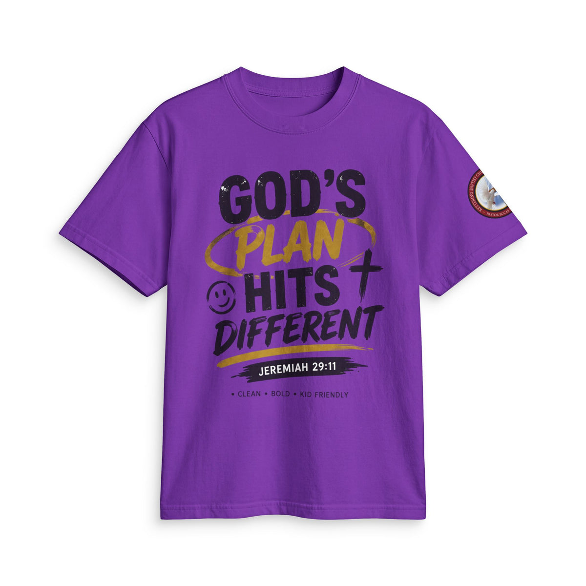 Adult T-shirt - God's Plan Hits Different — Christian Faith Tee (Jeremiah 29:11)