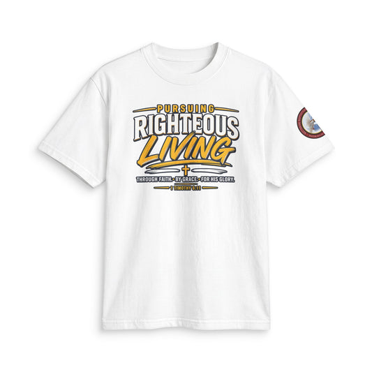 Righteous Living T‑Shirt — "Pursuing Righteous Living" Motivational Faith Tee