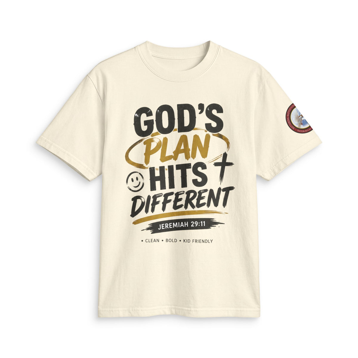 Adult T-shirt - God's Plan Hits Different — Christian Faith Tee (Jeremiah 29:11)