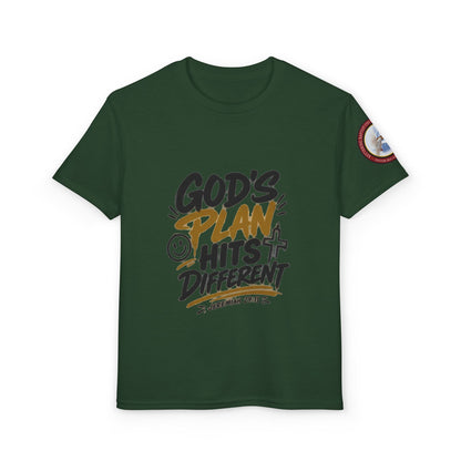 Youth T-Shirt — "God's Plan" Motivational Faith Graphic Tee