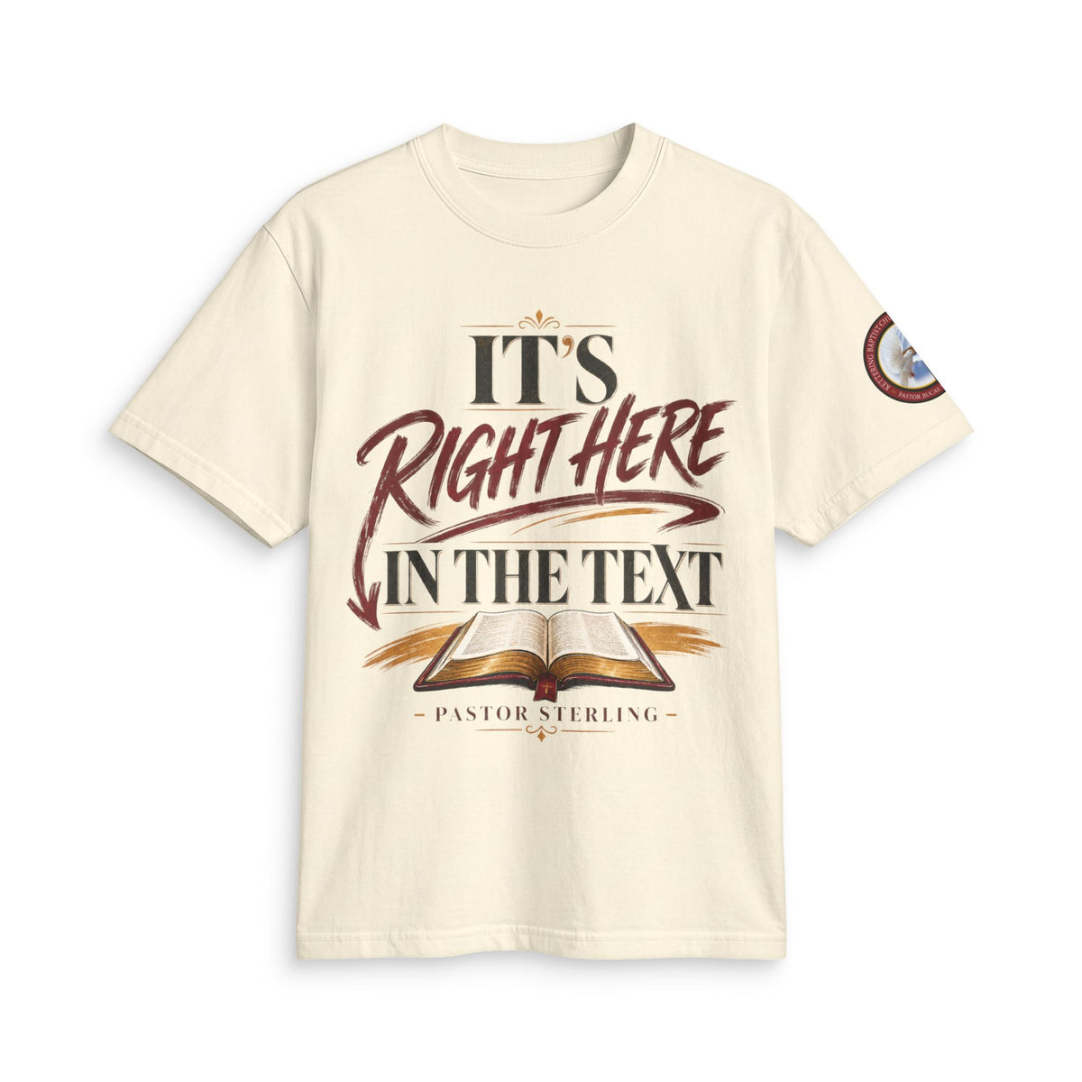 "It’s Right Here in the Text" T-Shirt — Christian Bible Verse Tee