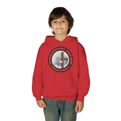 Youth Hoodie – Church Cross & Dove Logo Youth Pullover (Religious Faith Gift)