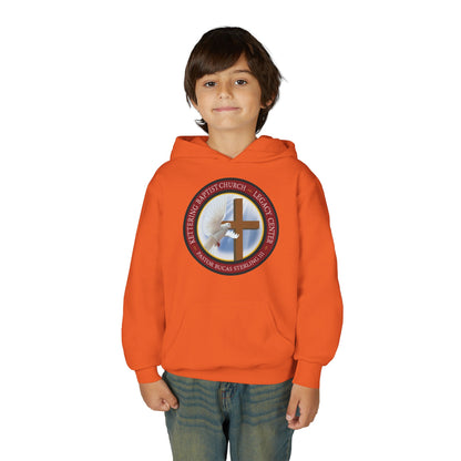 Youth Hoodie – Church Cross & Dove Logo Youth Pullover (Religious Faith Gift)