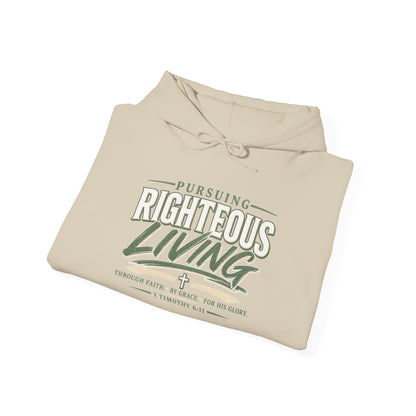 Pursuing Righteous Living Hoodie – Christian Faith Inspirational Sweatshirt