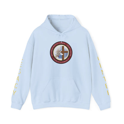 Christian Ministry Hoodie - 'Legacy Center' Cross & Dove Emblem Hooded Sweatshirt
