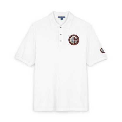 Embroidered Compass Logo Polo Shirt