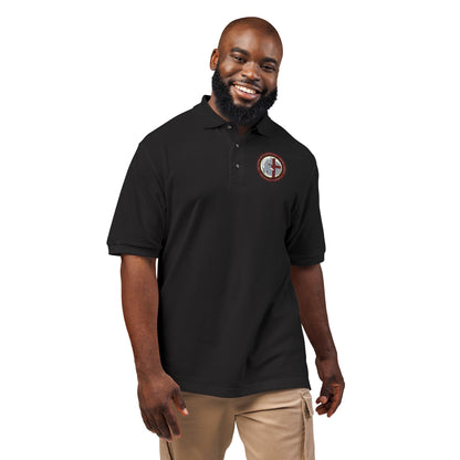 Embroidered Compass Logo Polo Shirt