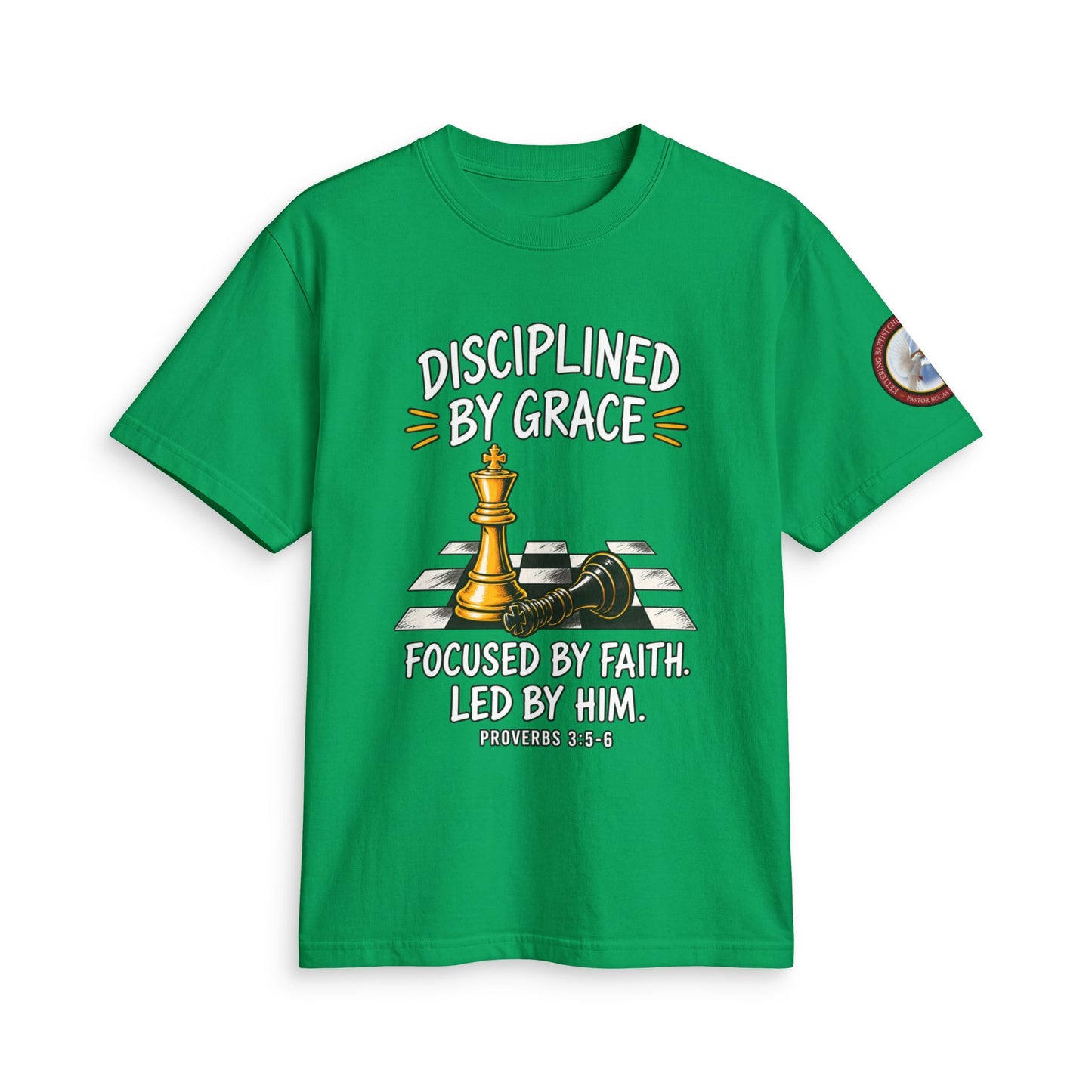 Disciplined By Grace Chess T-Shirt — Focused by Faith (Philippians 3:14)