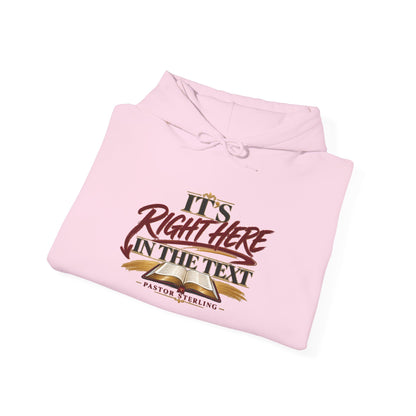 "It's Right Here in the Text" Hoodie — Funny Texting Graphic Sweatshirt