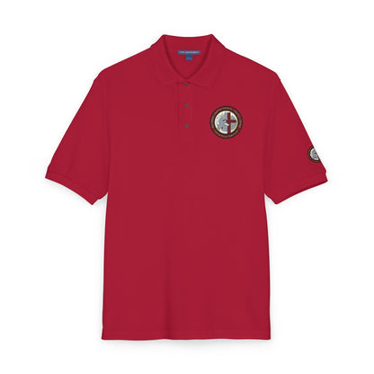 Embroidered Compass Logo Polo Shirt