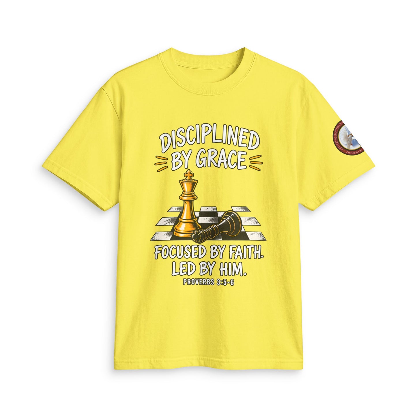 Disciplined By Grace Chess T-Shirt — Focused by Faith (Philippians 3:14)