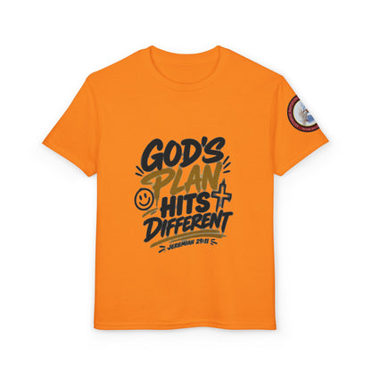 Youth T-Shirt — "God's Plan" Motivational Faith Graphic Tee