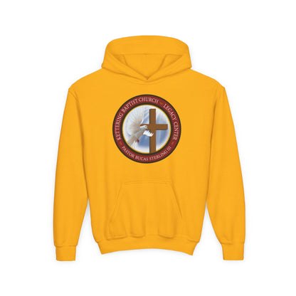 Youth Hoodie – Church Cross & Dove Logo Youth Pullover (Religious Faith Gift)