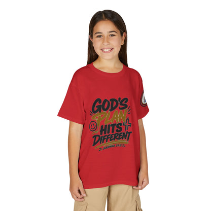 Youth T-Shirt — "God's Plan" Motivational Faith Graphic Tee