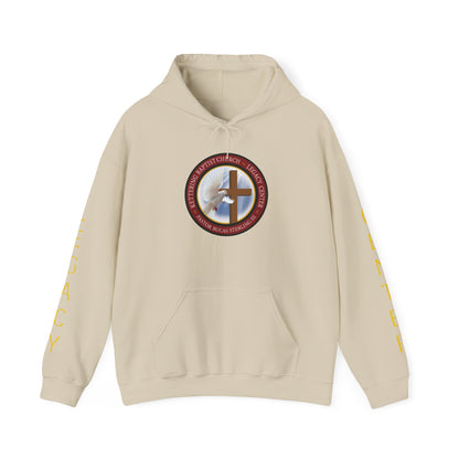 Christian Ministry Hoodie - 'Legacy Center' Cross & Dove Emblem Hooded Sweatshirt