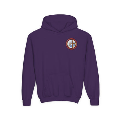Youth Hoodie — "Chosen, Loved, Forgiven, Called" Christian Faith Pullover (Matthew 2:6)
