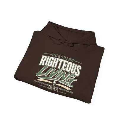 Pursuing Righteous Living Hoodie – Christian Faith Inspirational Sweatshirt