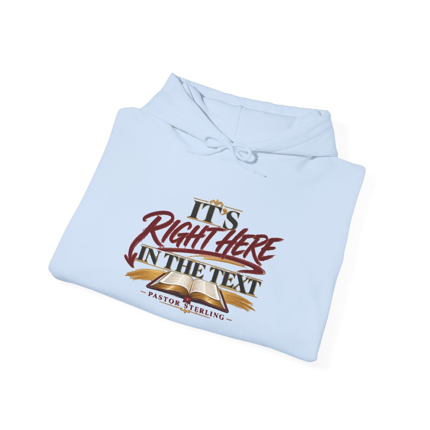 "It's Right Here in the Text" Hoodie — Funny Texting Graphic Sweatshirt
