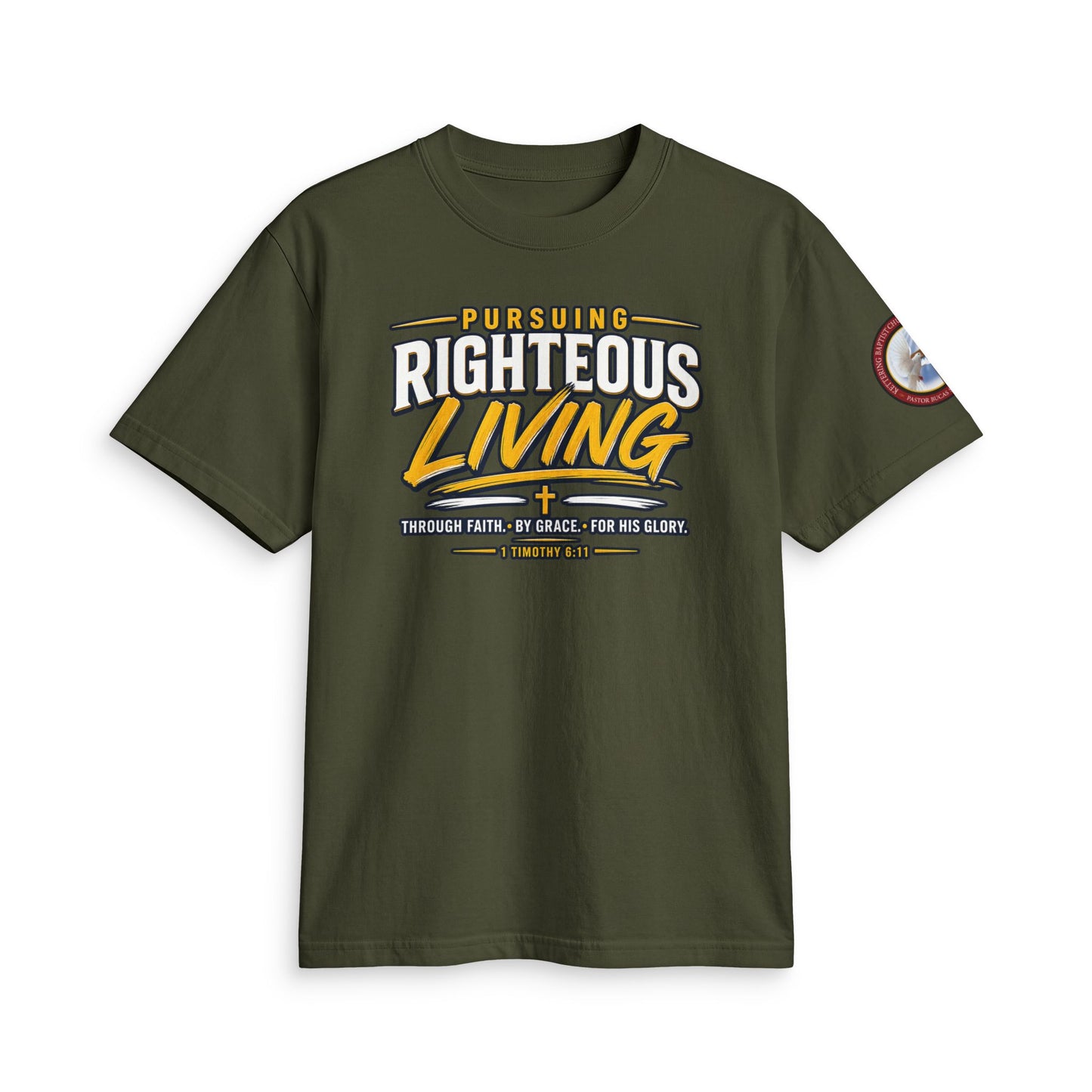 Righteous Living T‑Shirt — "Pursuing Righteous Living" Motivational Faith Tee