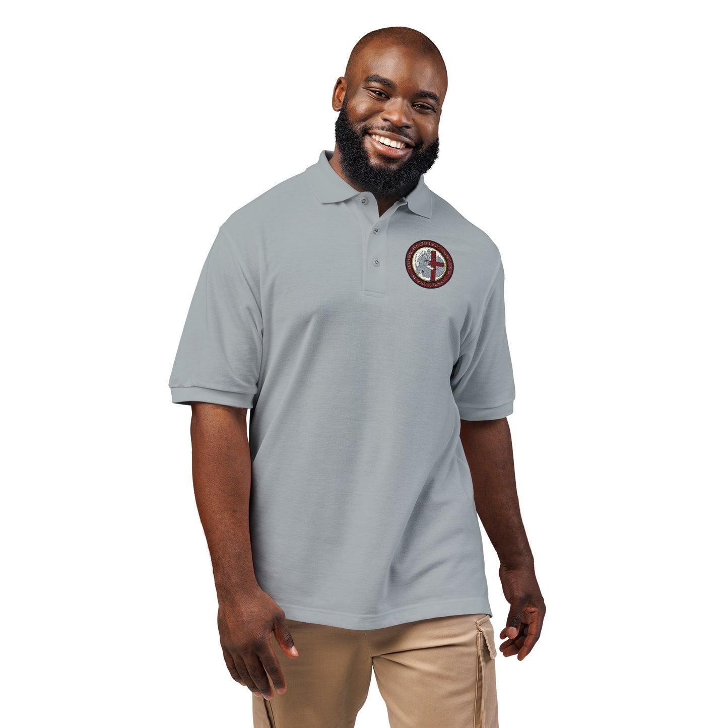 Embroidered Compass Logo Polo Shirt