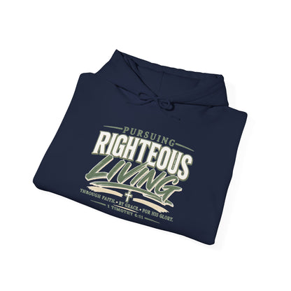 Pursuing Righteous Living Hoodie – Christian Faith Inspirational Sweatshirt