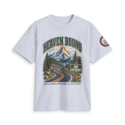 Adult T-Shirt - Heaven Bound/'No Detours' Philippians 3:14 Christian Graphic