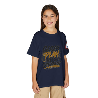 Youth T-Shirt — "God's Plan" Motivational Faith Graphic Tee
