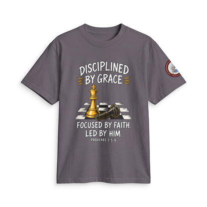 Disciplined By Grace Chess T-Shirt — Focused by Faith (Philippians 3:14)