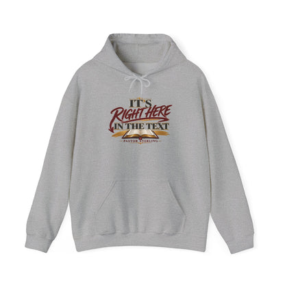 "It's Right Here in the Text" Hoodie — Funny Texting Graphic Sweatshirt