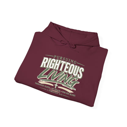 Pursuing Righteous Living Hoodie – Christian Faith Inspirational Sweatshirt