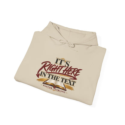 "It's Right Here in the Text" Hoodie — Funny Texting Graphic Sweatshirt