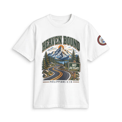 Adult T-Shirt - Heaven Bound/'No Detours' Philippians 3:14 Christian Graphic