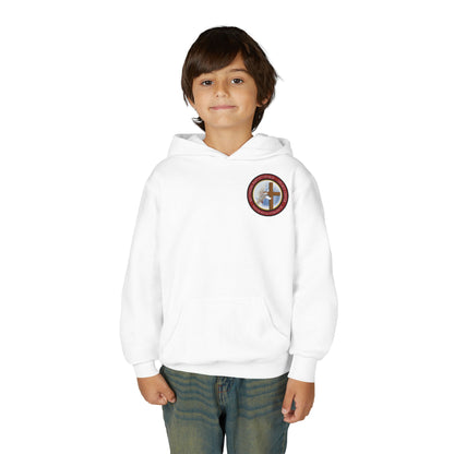 Youth Hoodie — "Chosen, Loved, Forgiven, Called" Christian Faith Pullover (Matthew 2:6)