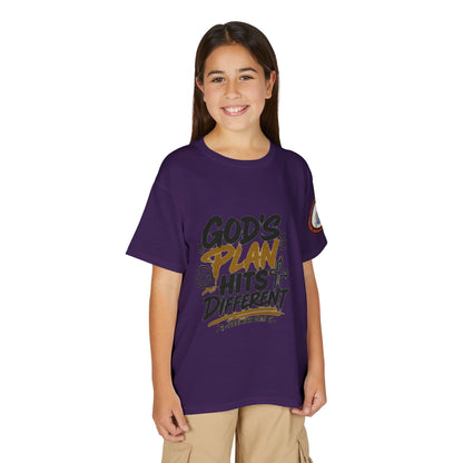 Youth T-Shirt — "God's Plan" Motivational Faith Graphic Tee