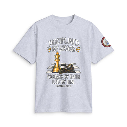 Disciplined By Grace Chess T-Shirt — Focused by Faith (Philippians 3:14)