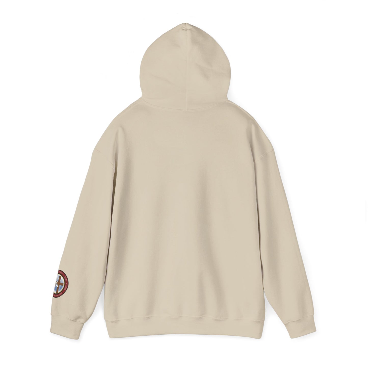 Help Me Lord Hoodie — Christian Cross Faith Pullover with Gold Script