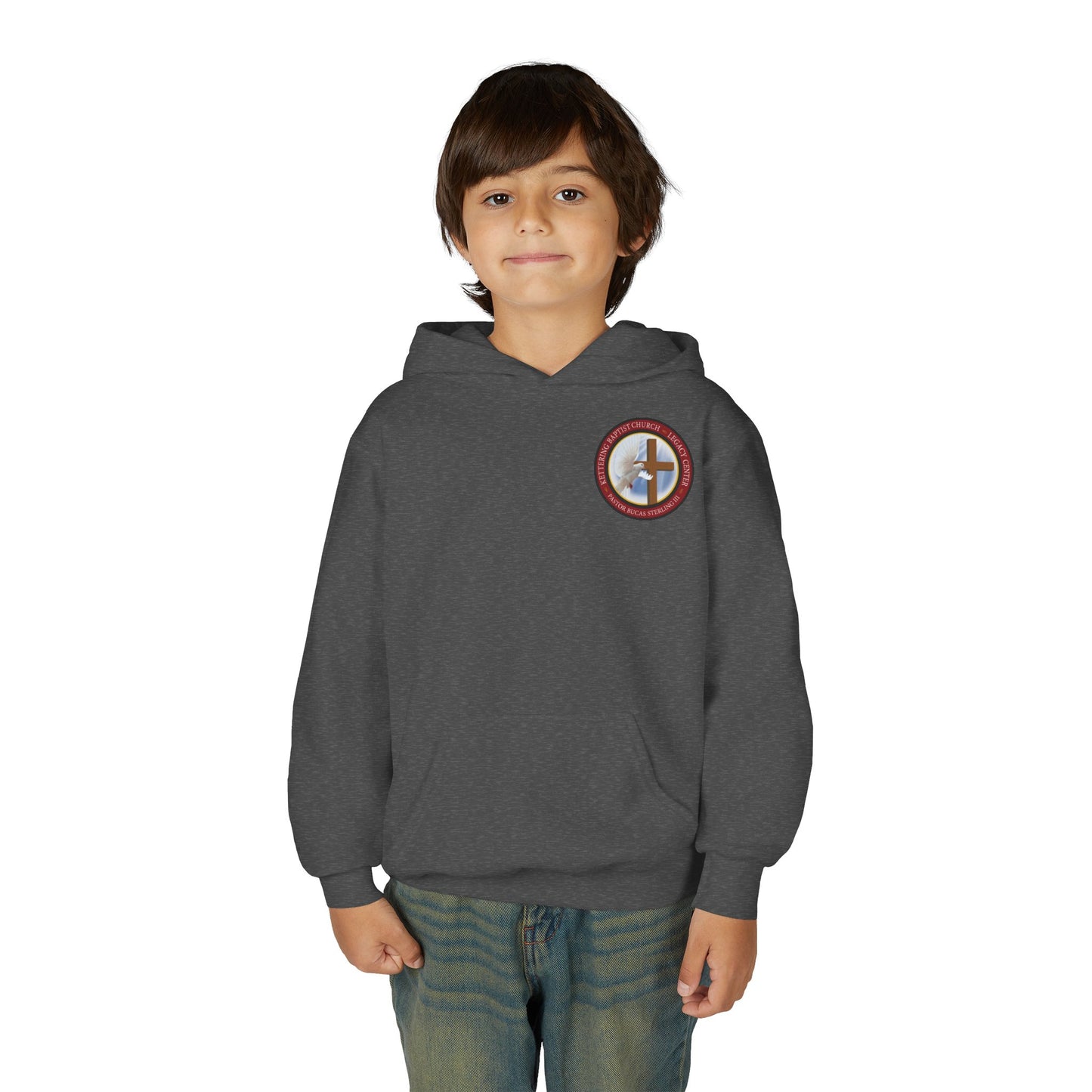 Youth Hoodie — "Chosen, Loved, Forgiven, Called" Christian Faith Pullover (Matthew 2:6)