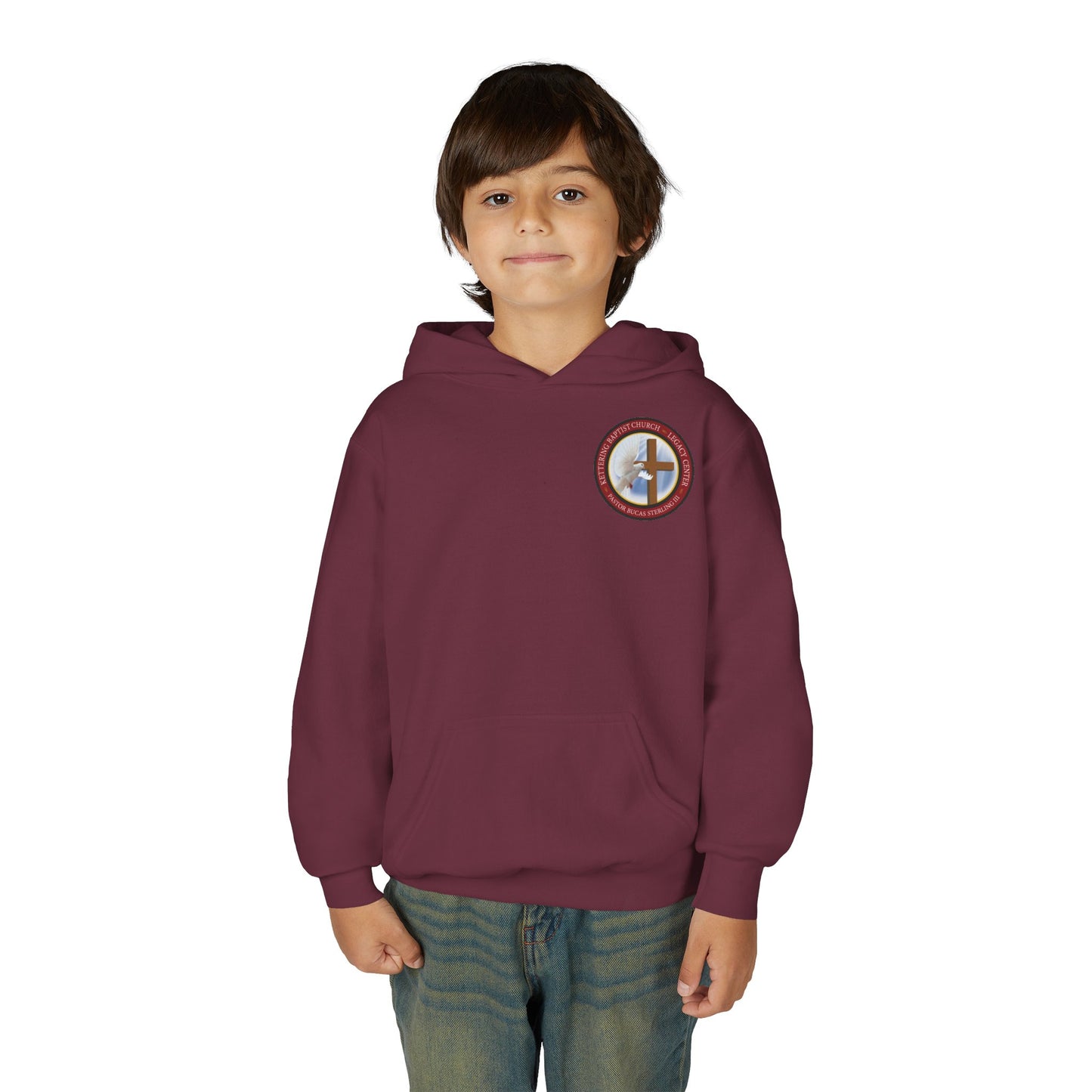 Youth Hoodie — "Chosen, Loved, Forgiven, Called" Christian Faith Pullover (Matthew 2:6)