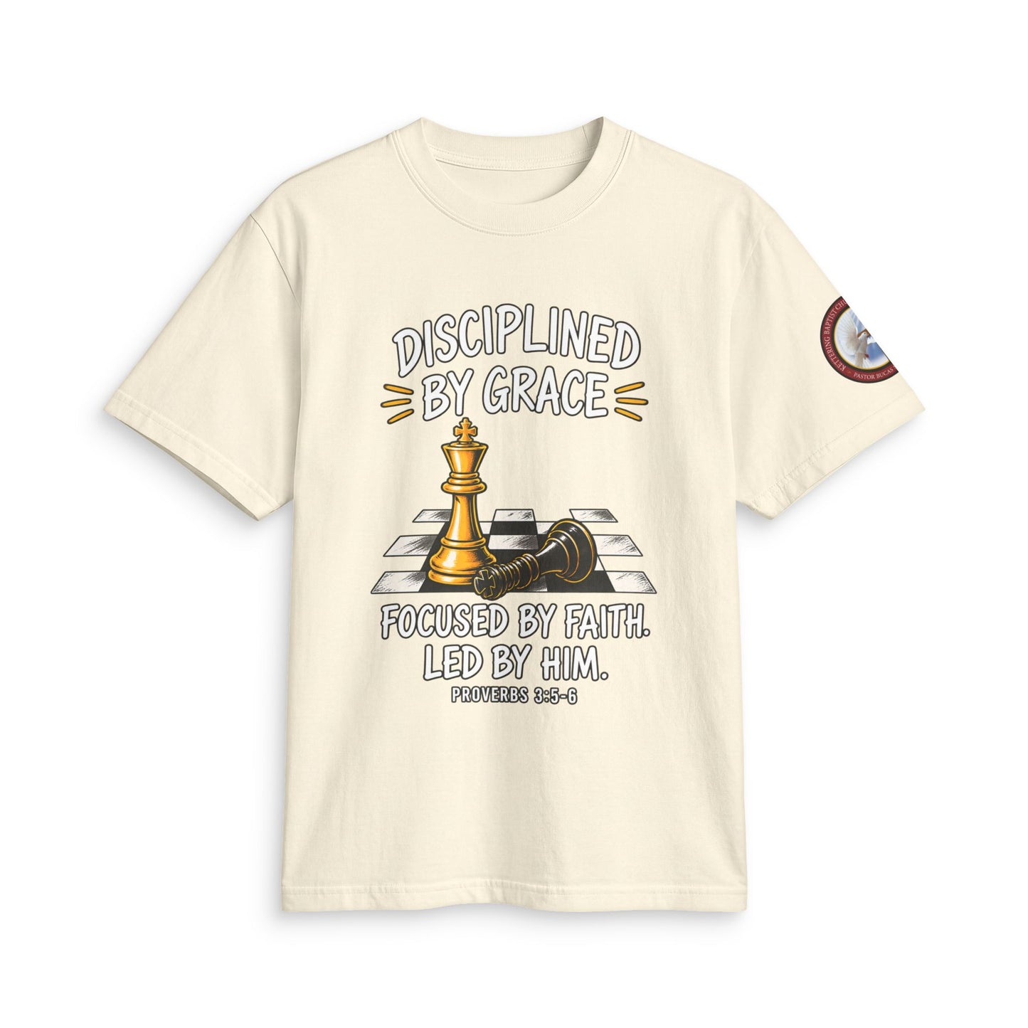 Disciplined By Grace Chess T-Shirt — Focused by Faith (Philippians 3:14)
