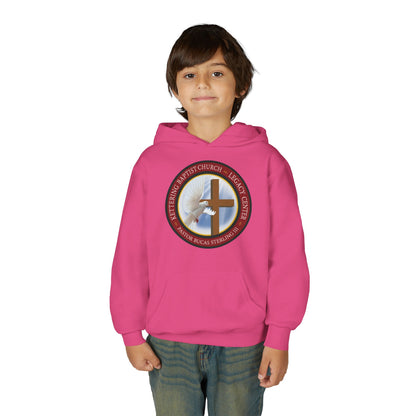 Youth Hoodie – Church Cross & Dove Logo Youth Pullover (Religious Faith Gift)