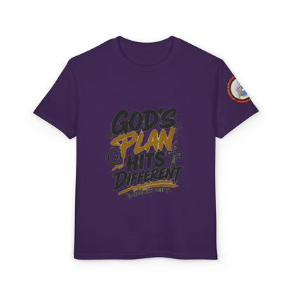 Youth T-Shirt — "God's Plan" Motivational Faith Graphic Tee