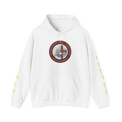 Christian Ministry Hoodie - 'Legacy Center' Cross & Dove Emblem Hooded Sweatshirt