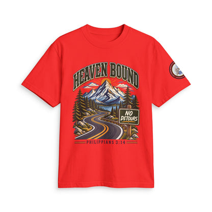 Adult T-Shirt - Heaven Bound/'No Detours' Philippians 3:14 Christian Graphic