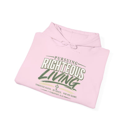Pursuing Righteous Living Hoodie – Christian Faith Inspirational Sweatshirt
