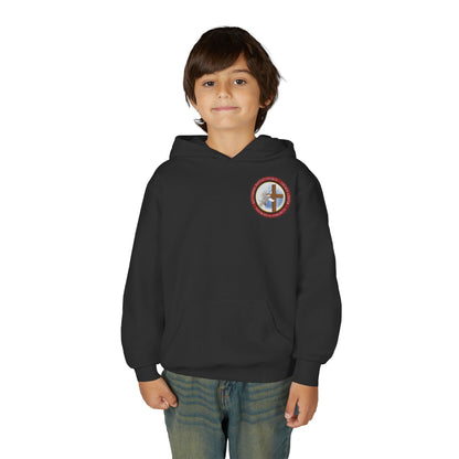 Youth Hoodie — "Chosen, Loved, Forgiven, Called" Christian Faith Pullover (Matthew 2:6)