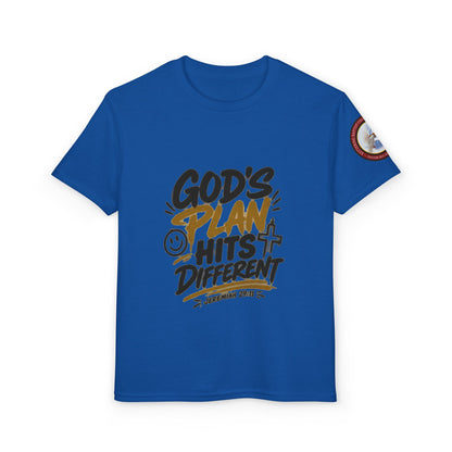 Youth T-Shirt — "God's Plan" Motivational Faith Graphic Tee